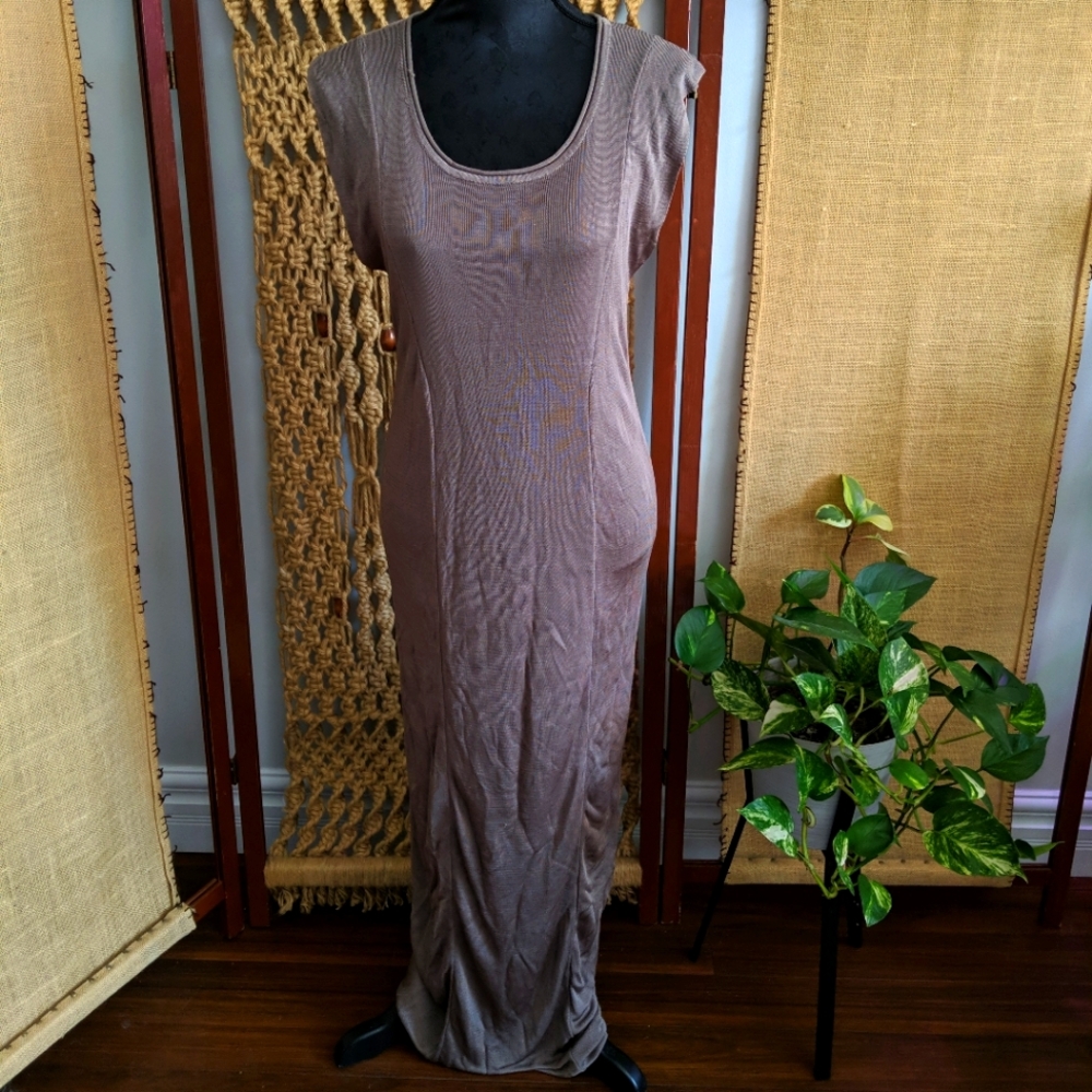 Vintage slinky knit bodycon gown (Sz M-2XL)